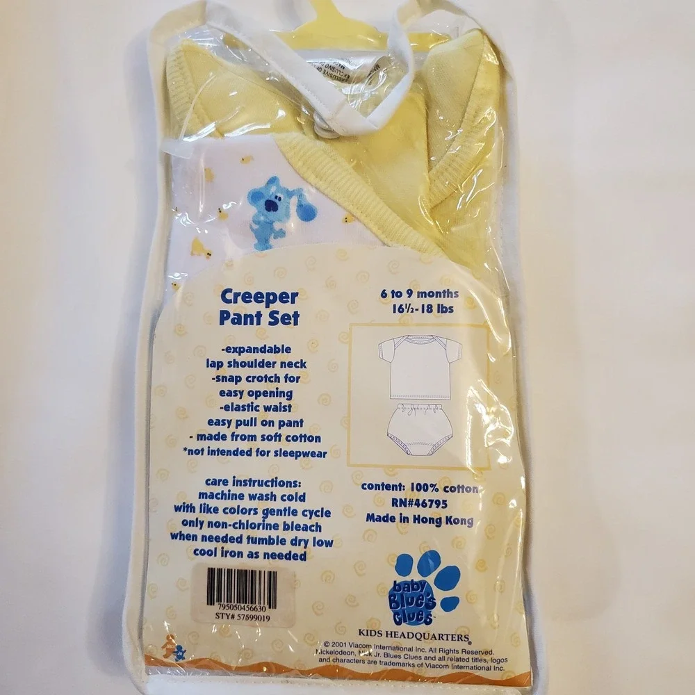 Vtg Y2k Blues Clues Creeper Pant Shirt Outfit New‎ In Package